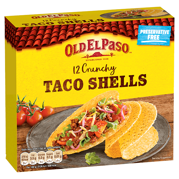 pack of Old El Paso's crunchy taco shells (156g)